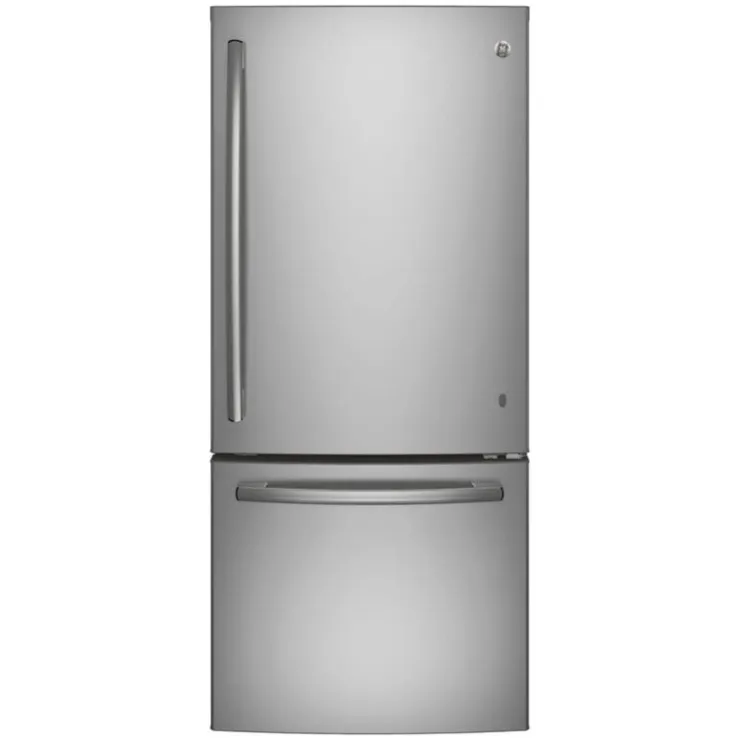 GE Appliances GE 21 Cu Ft 30 In Refrigerator Bottom Freezer - GDE21EYKFS Stainless Steel Clearance