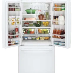 GE Appliances GE 18.6 Cu Ft 33 In Refrigerator Bottom Freezer - GWE19JGLWW White Clearance