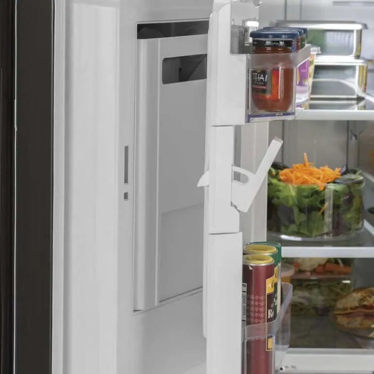 GE Appliances GE 27 Cu Ft 36 In Refrigerator Bottom Freezer, French door - GNE27JMMES Slate Clearance