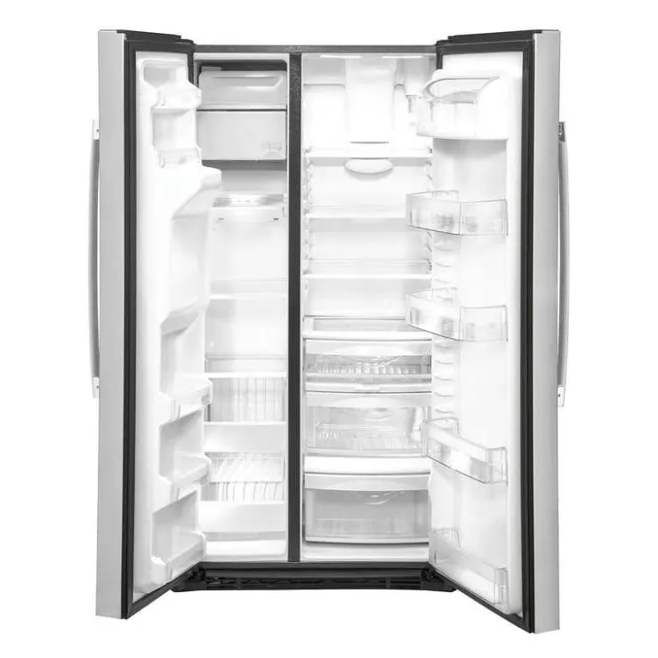 GE Appliances GE 21.8 Cu Ft 36 In Refrigerator Side by side - GZS22IYNFS Stainless Steel Hot