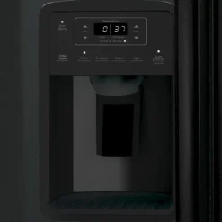 GE Appliances GE 23.2 Cu Ft 33 In Refrigerator Side by side - GSS23GGPBB Black New