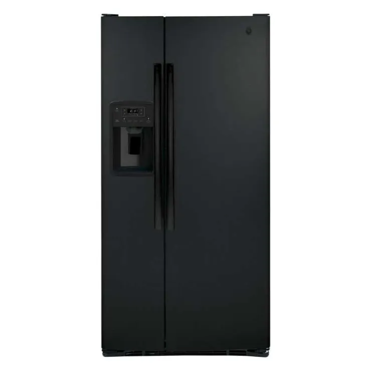 GE Appliances GE 23.2 Cu Ft 33 In Refrigerator Side by side - GSS23GGPBB Black New