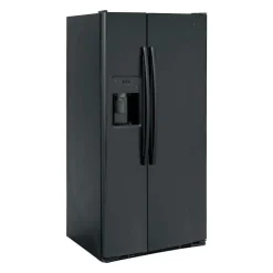 GE Appliances GE 23.2 Cu Ft 33 In Refrigerator Side by side - GSS23GGPBB Black New