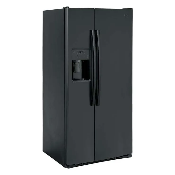 GE Appliances GE 23.2 Cu Ft 33 In Refrigerator Side by side - GSS23GGPBB Black New