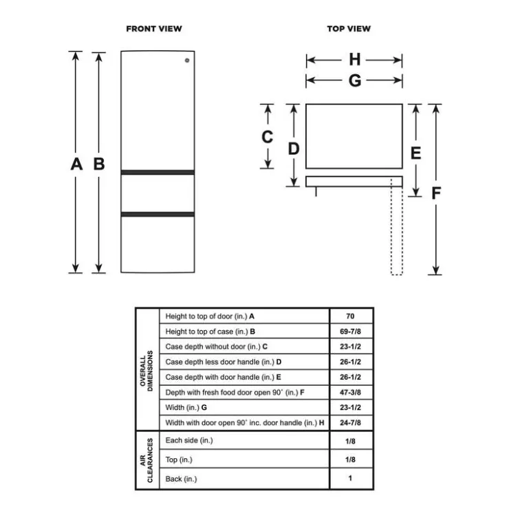 GE Appliances GE 11.9 Cu Ft 24 In Refrigerator Bottom Freezer - GLE12HSPSS Stainless Steel Best