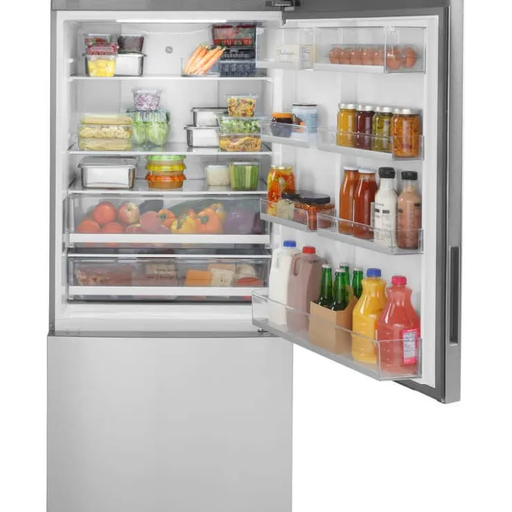 GE Appliances GE 17,7 Cu Ft 31 In Refrigerator Bottom Freezer - GBE17HYRFS Stainless Steel Clearance
