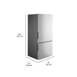 GE Appliances GE 17,7 Cu Ft 31 In Refrigerator Bottom Freezer - GBE17HYRFS Stainless Steel Clearance