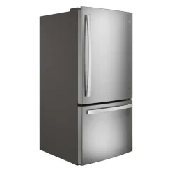 GE Appliances GE 24.8 Cu Ft 33 In Refrigerator Bottom Freezer - GDE25EYKFS Stainless Steel Clearance