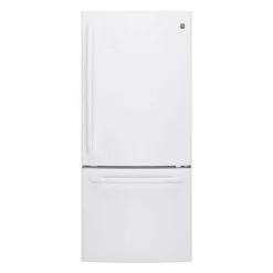 GE Appliances GE 20.9 Cu Ft 30 In Refrigerator Bottom Freezer - GDE21DGKWW White