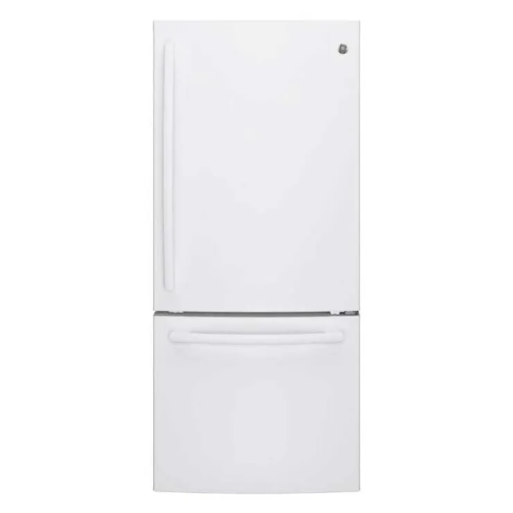 GE Appliances GE 20.9 Cu Ft 30 In Refrigerator Bottom Freezer - GDE21DGKWW White
