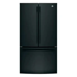 GE Appliances GE 26.7 Cu Ft 36 In Refrigerator Bottom Freezer, French door - GNE27JGMBB Black New