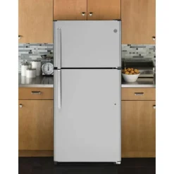 GE Appliances GE 18 Cu Ft 30 In Refrigerator Top Freezer - GTE18FSLKSS Stainless Steel Online