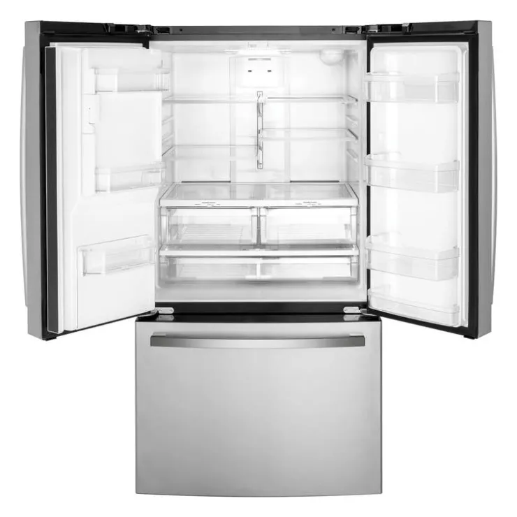 GE Appliances GE 20,6 Cu Ft 36 In Refrigerator Bottom Freezer, French door - GYE21JYMFS Stainless Steel New