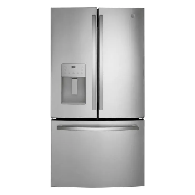 GE Appliances GE 20,6 Cu Ft 36 In Refrigerator Bottom Freezer, French door - GYE21JYMFS Stainless Steel New
