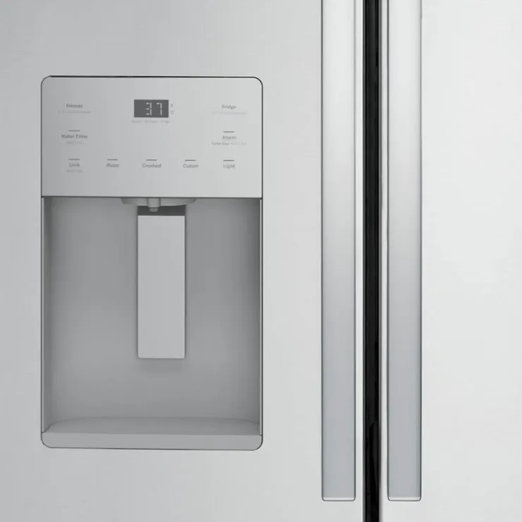 GE Appliances GE 20,6 Cu Ft 36 In Refrigerator Bottom Freezer, French door - GYE21JYMFS Stainless Steel New