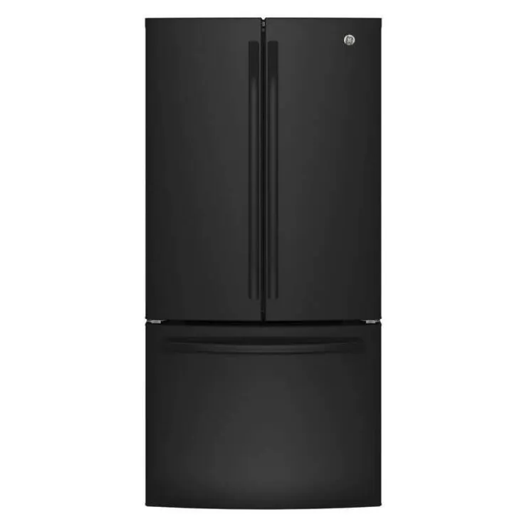 GE Appliances GE 18.6 Cu Ft 33 In Refrigerator Bottom Freezer - GWE19JGLBB Black Best