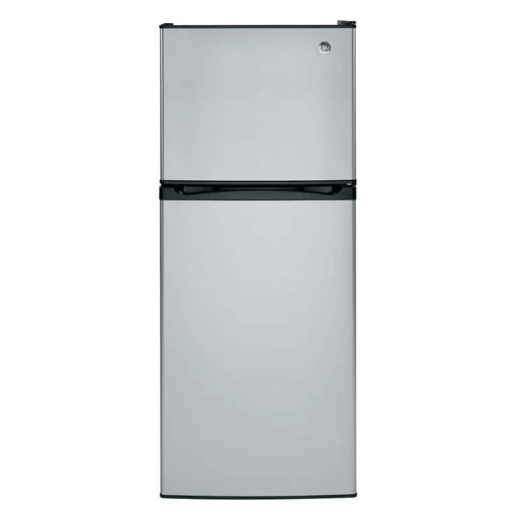 GE Appliances GE 11.6 Cu Ft 24 In Refrigerator Top Freezer - GPE12FSKSB Stainless Steel Hot