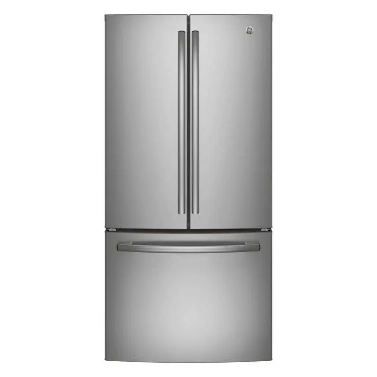 GE Appliances GE 24.8 Cu Ft 33 In Refrigerator Bottom Freezer, French door - GNE25DYRKFS Stainless Steel