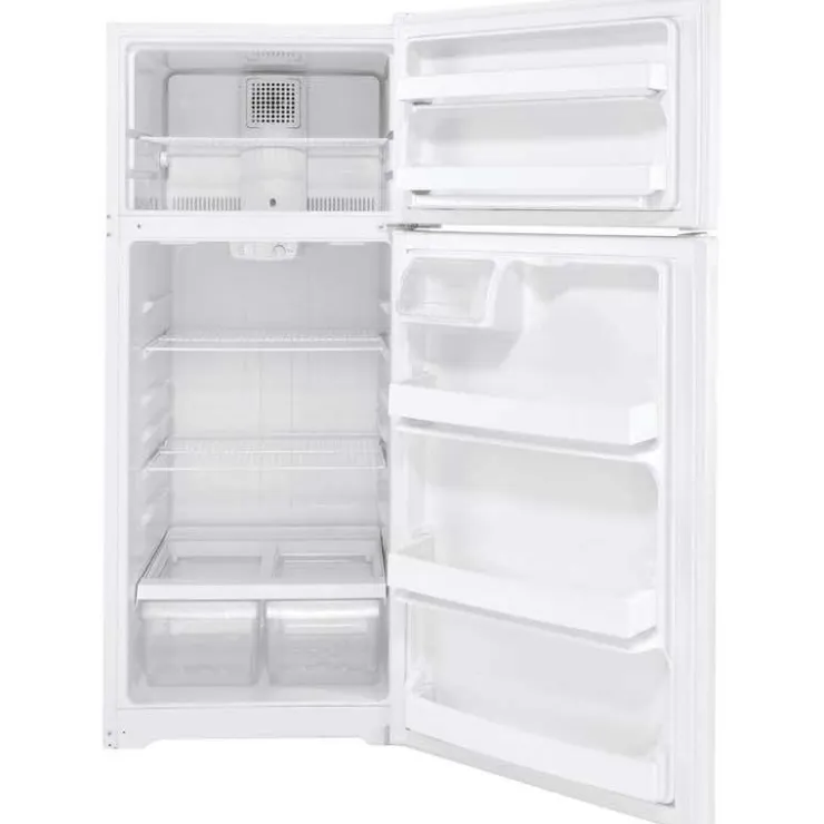 GE Appliances GE 17.5 Cu Ft 28 In Refrigerator Top Freezer - GTE18DTNRWW White Outlet