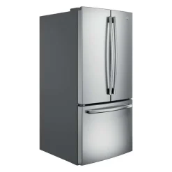 GE Appliances GE 20.8 Cu Ft 30 In Refrigerator Bottom Freezer, French door - GNE21DYRKFS Stainless Steel New