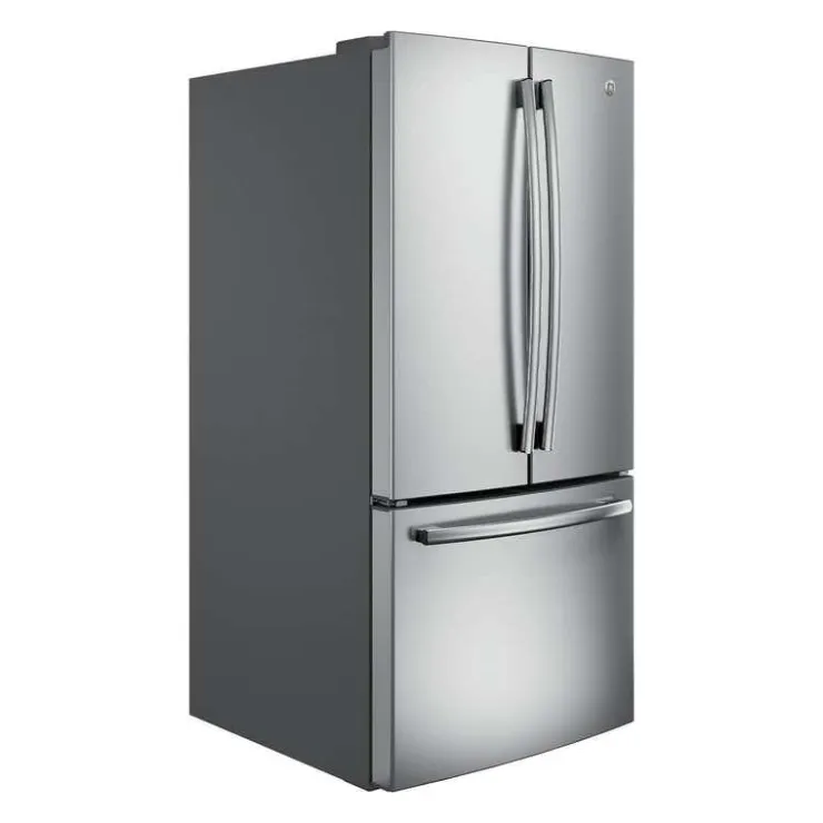 GE Appliances GE 20.8 Cu Ft 30 In Refrigerator Bottom Freezer, French door - GNE21DYRKFS Stainless Steel New