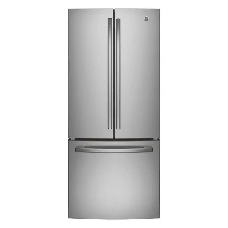 GE Appliances GE 20.8 Cu Ft 30 In Refrigerator Bottom Freezer, French door - GNE21DYRKFS Stainless Steel New