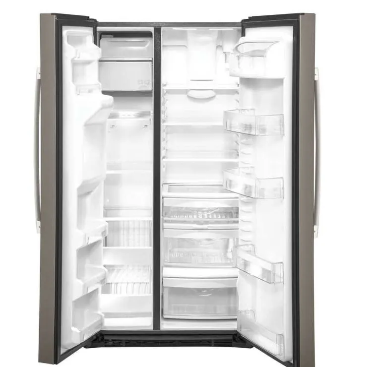 GE Appliances GE 21.8 Cu Ft 36 In Refrigerator Side by side - GZS22IMNES Slate Hot