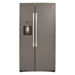 GE Appliances GE 21.8 Cu Ft 36 In Refrigerator Side by side - GZS22IMNES Slate Hot
