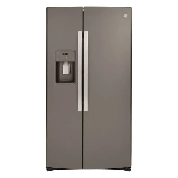 GE Appliances GE 21.8 Cu Ft 36 In Refrigerator Side by side - GZS22IMNES Slate Hot