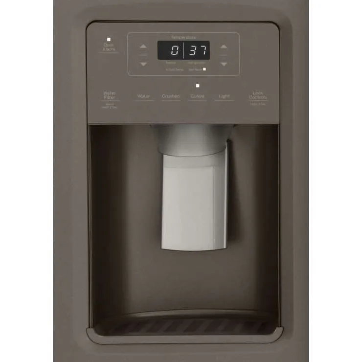 GE Appliances GE 21.8 Cu Ft 36 In Refrigerator Side by side - GZS22IMNES Slate Hot