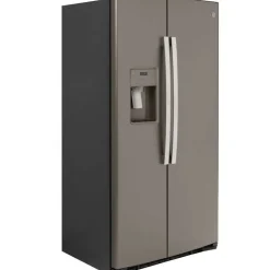 GE Appliances GE 21.8 Cu Ft 36 In Refrigerator Side by side - GZS22IMNES Slate Hot