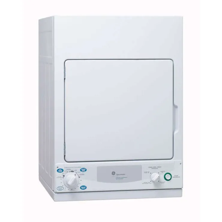 GE Appliances GE 3.6 Cu Ft Dryer Front-Load 24" - PCKS443EBWW White New