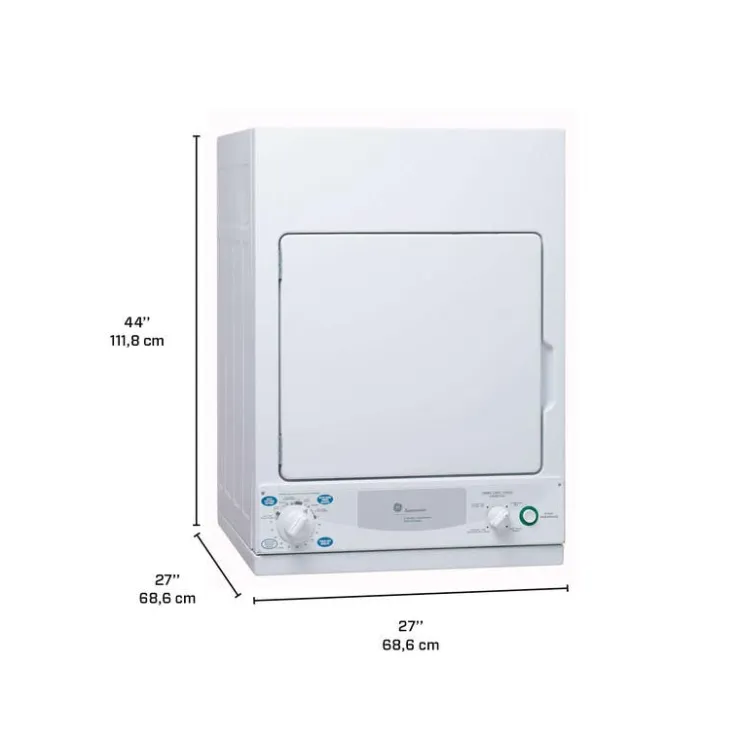GE Appliances GE 3.6 Cu Ft Dryer Front-Load 24" - PCKS443EBWW White New