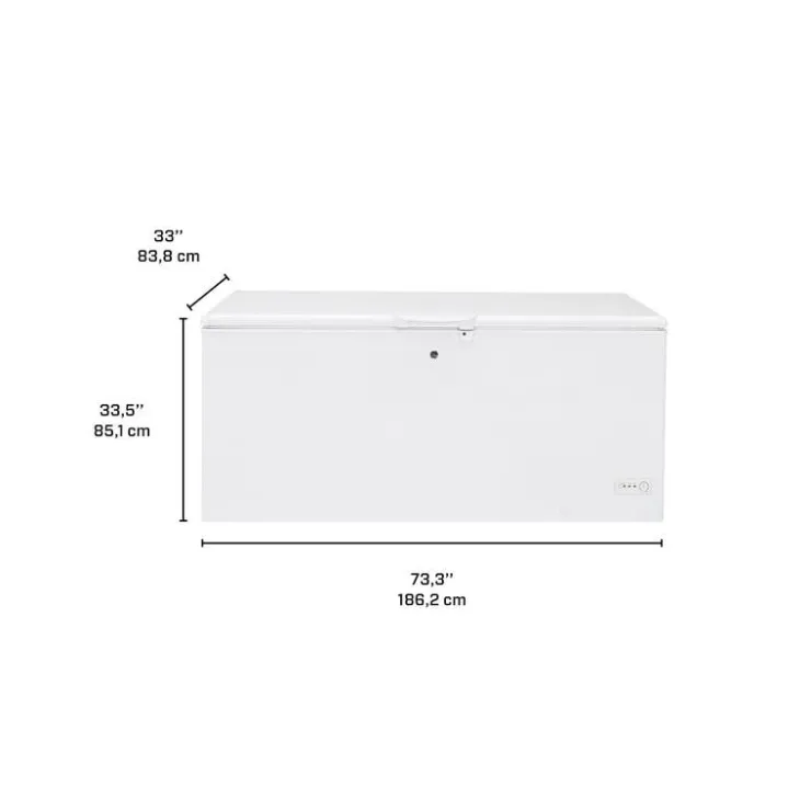 GE Appliances GE 21,7 Cu Ft Freezer , Honrizontal, 73.25" - FCM22DLWW White