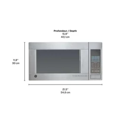 GE Appliances GE 1.1 Cu Ft Microwave 21.5" JES1140STC Stainless Steel