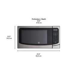 GE Appliances GE 1.6 Cu Ft Microwave 21.75" JEB2167RMSS Stainless Steel