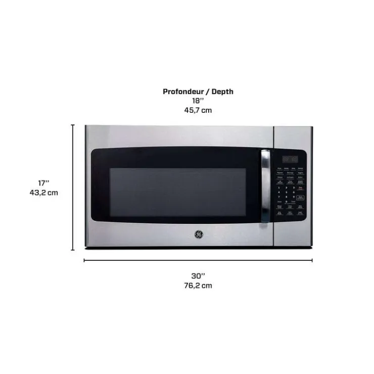 GE Appliances GE 1.6 Cu Ft Microwave 30" JVM2165SMSS Stainless Steel Best