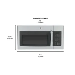 GE Appliances GE 1.6 Cu Ft Microwave/Hood, , 300 - JVM1635SFC Stainless Steel Sale