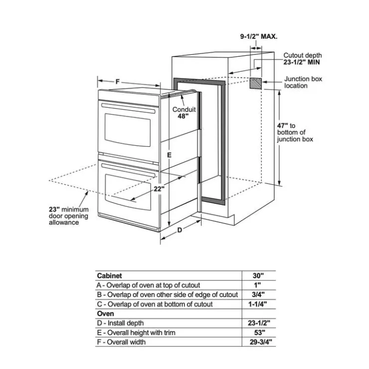 GE Appliances GE 30 In Built-In Double Wall Oven 29.75" Electric - PTD7000SNSS Stainless Steel Outlet
