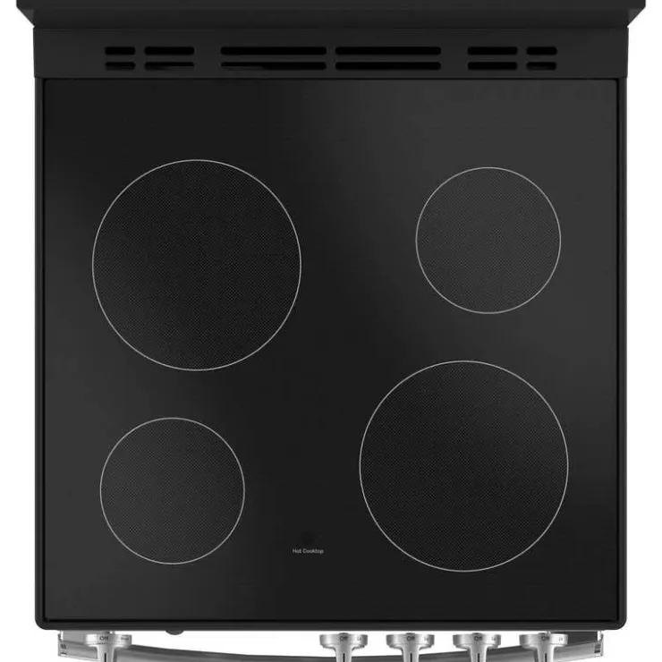 GE Appliances GE 24 In Range 24" Electric Glass-Ceramic - JCAS640RMSS Stainless Steel Best