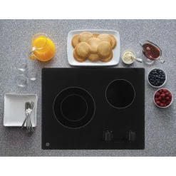 GE Appliances GE Cooktop Glass-Ceramic 21" Electric - JP3021DPBB Black