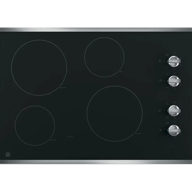 GE Appliances GE Cooktop Glass-Ceramic 30" - JP3030SWSS Black Best