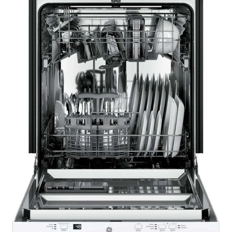 GE Appliances GE Dishwasher Built-In 24" 51dB - GDT225SGLWW White Best