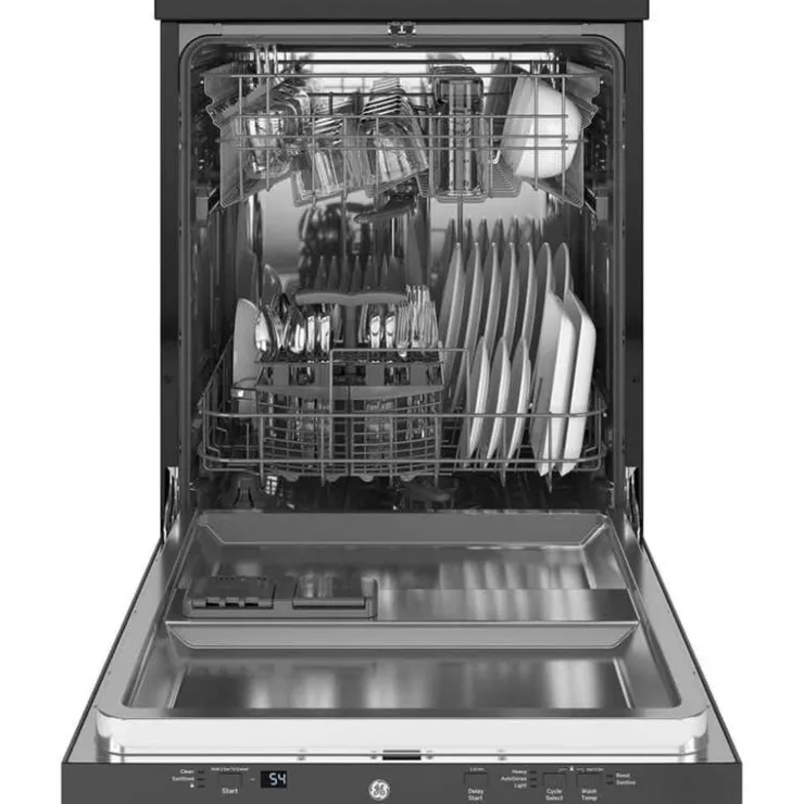 GE Appliances GE Dishwasher Portable 24" 56dB - GPT225SSLSS Stainless Steel
