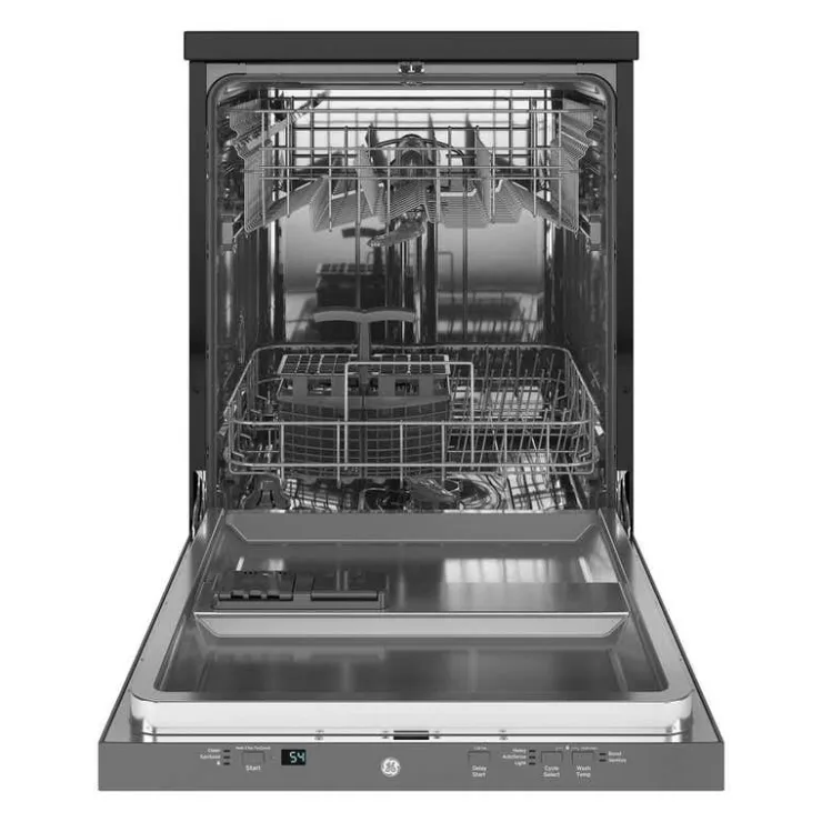 GE Appliances GE Dishwasher Portable 24" 56dB - GPT225SSLSS Stainless Steel