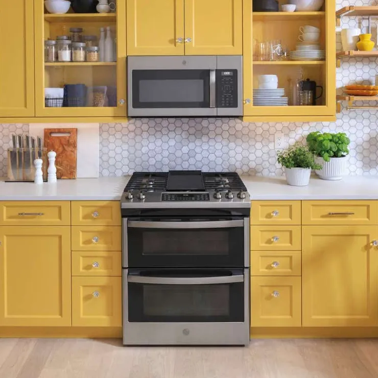 GE Appliances GE Double Oven Range 30" Gaz Gas - JCGSS86SPSS Stainless Steel Best