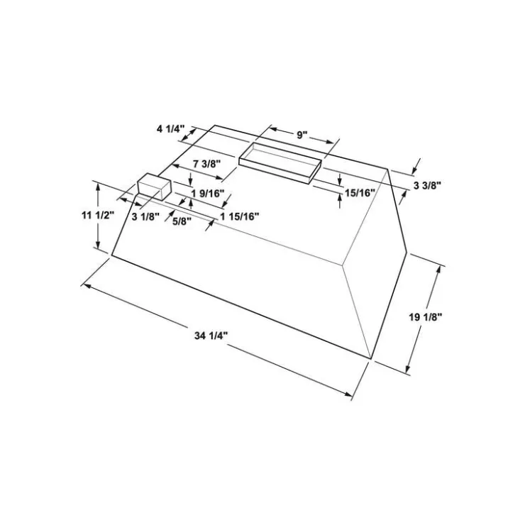 GE Appliances GE Hood Built-in 34.25" , 610 CFM - UVC9360SLSS Stainless Steel Online