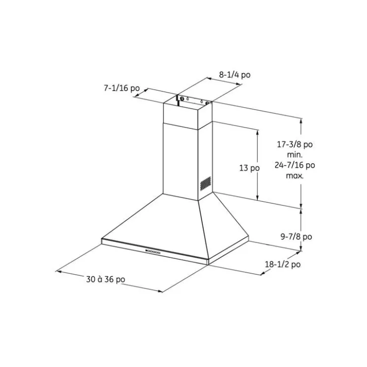 GE Appliances GE Hood Standard 30" , 310 CFM - JVX5300EJESC Slate Clearance