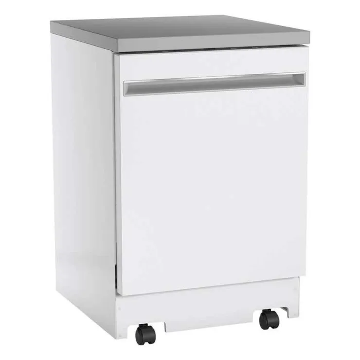 GE Appliances GE Portable Dishwasher Portable 24" 56dB - GPT225SGLWW White Sale