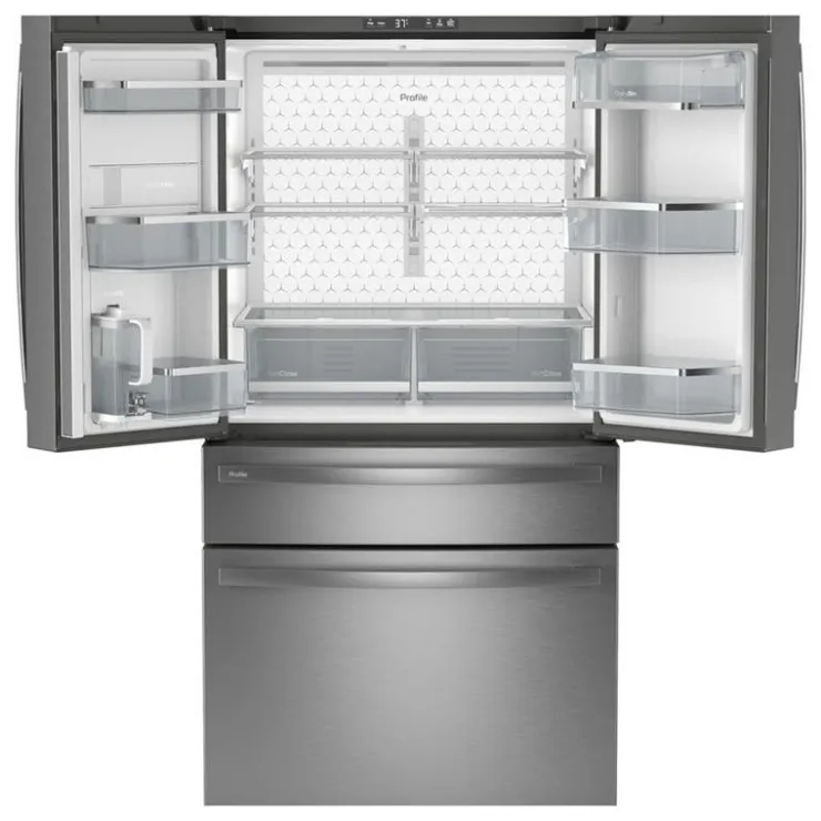 GE Profile 28,7 Cu Ft 36 In Refrigerator Bottom Freezer, French door - PGE29BYTFS Stainless Steel New